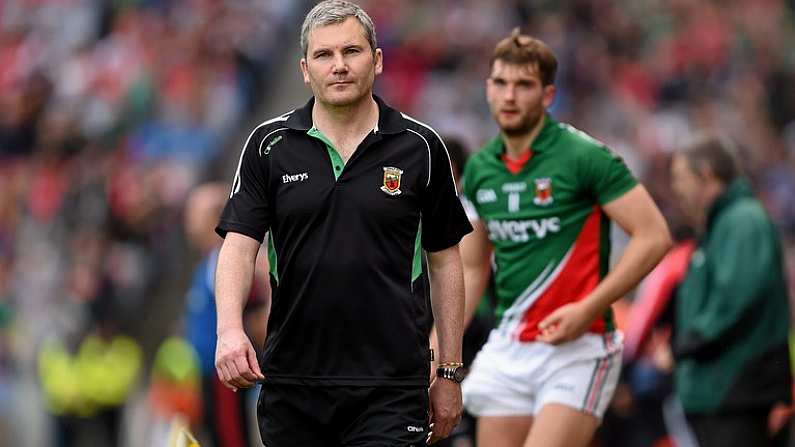 3 August 2014; Mayo manager James Horan after the final whistle. GAA Football All-Ireland Senior Championship, Quarter-Final, Mayo v Cork, Croke Park, Dublin. Picture credit: Stephen McCarthy / SPORTSFILE