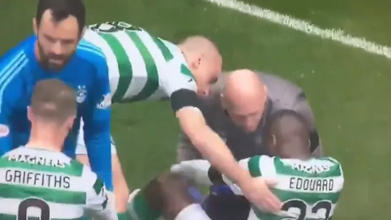 Watch: Celtic Denied Penalty After Wild Scissor Kick Tackle Takes Out Edouard