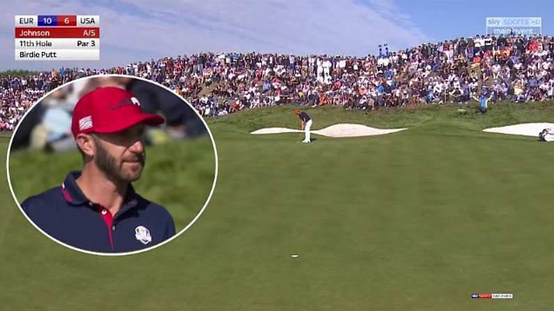 Watch: Dustin Johnson Makes Monster Putt At Ryder Cup