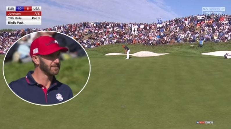 Watch: Dustin Johnson Makes Monster Putt At Ryder Cup