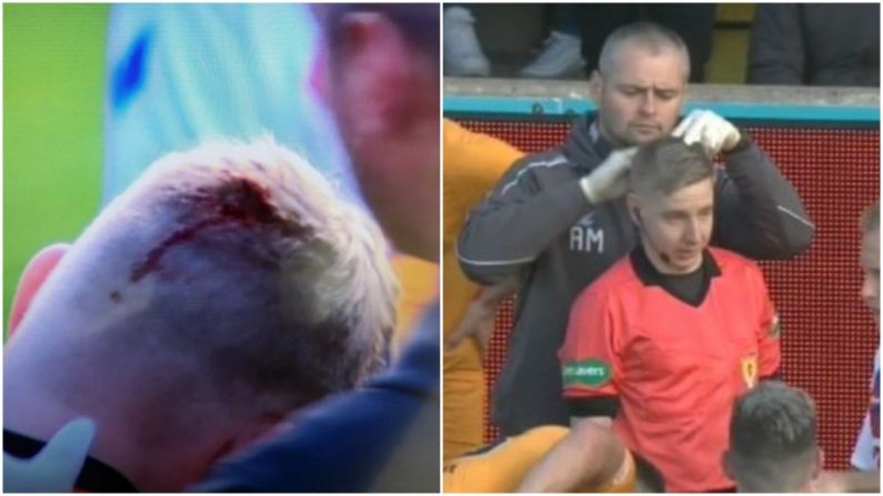 Rangers Fans Leave Linesman Bleeding As Missile Is Thrown From Crowd