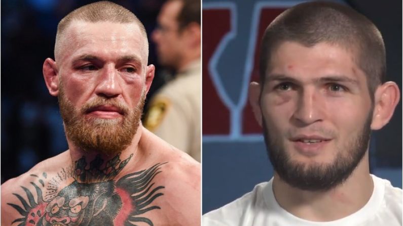 Watch: Banged Up Khabib Vows To Humble Conor McGregor At UFC 229