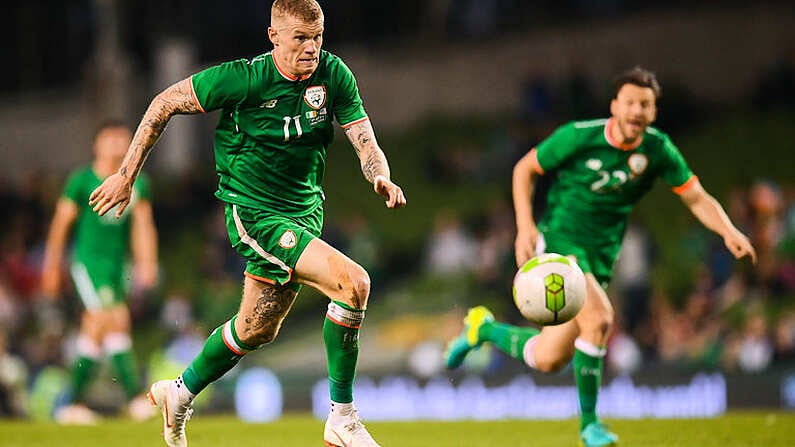 2 June 2018; James McClean of Republic of Ireland during the International Friendly match between Republic of Ireland and the United States at the Aviva Stadium in Dublin. Photo by Stephen McCarthy/Sportsfile