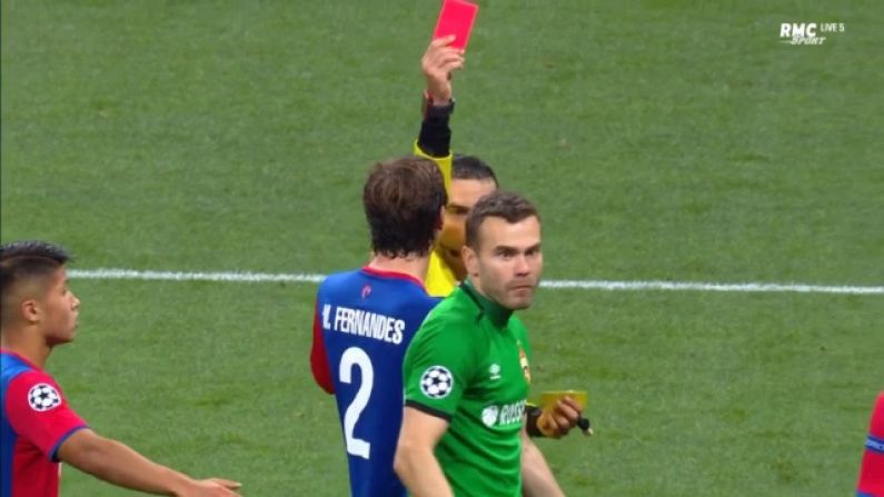 Igor Akinfeev Sees Red After Two Yellow Cards In 10 Seconds