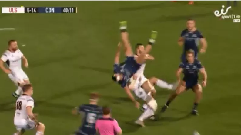 Watch: Ulster Red Card Comes Only Seconds After 2nd Half Kick-Off