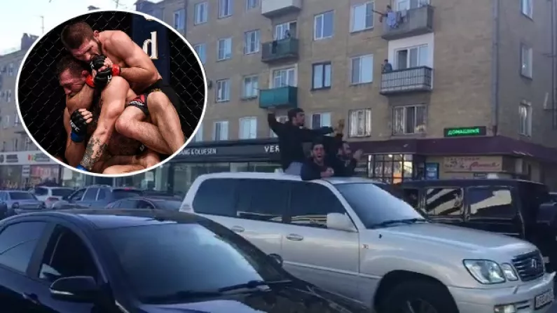 Watch: Mad Scenes In Dagestan As Khabib's Victory Is Celebrated