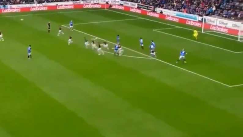 Watch: Atrocious Offside Trap Gifts Rangers The Easiest Of Goals