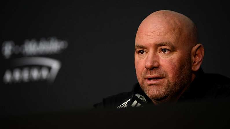 6 October 2018; UFC President Dana White during the post fight press conference following UFC 229 at T-Mobile Arena in Las Vegas, Nevada, USA. Photo by Stephen McCarthy/Sportsfile