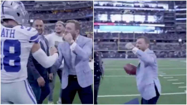 Watch: Conor McGregor Gets Up Close & Personal With Dallas Cowboys