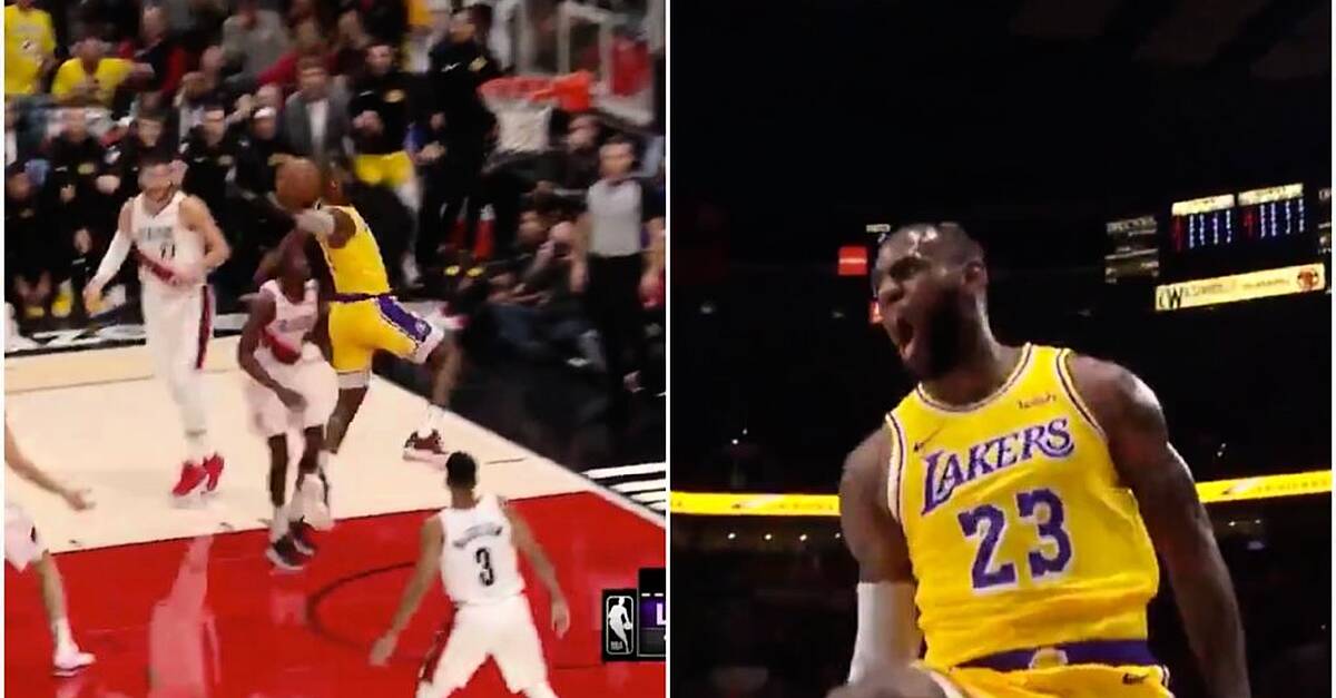 Watch: LeBron James Lakers Debut Marked With Pair Of Monster Dunks ...