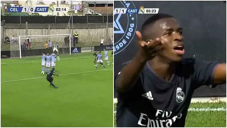 Watch: Real Madrid Starlet Scores Sensational Free-Kick, Gets Sent Off For Diving