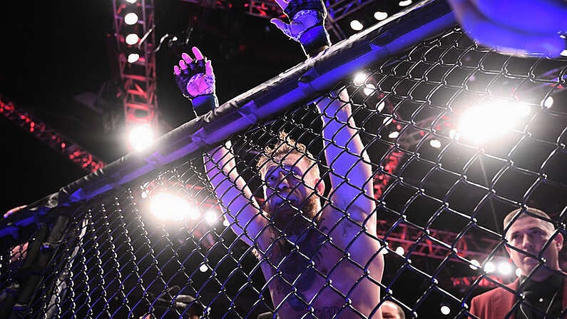 6 October 2018; Conor McGregor following defeat to Khabib Nurmagomedov in their UFC lightweight championship fight during UFC 229 at T-Mobile Arena in Las Vegas, Nevada, USA. Photo by Stephen McCarthy/Sportsfile