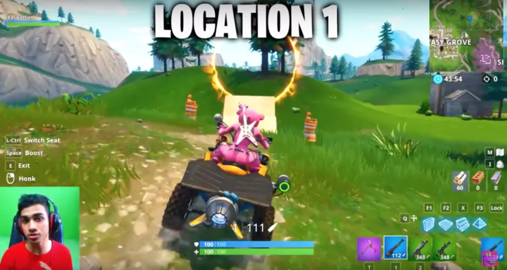 Where are the flaming hoops in Fortnite