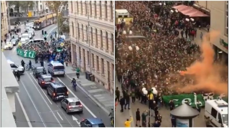 Watch: Traveling Celtic Fans Absolutely Take Over The Streets Of Leipzig