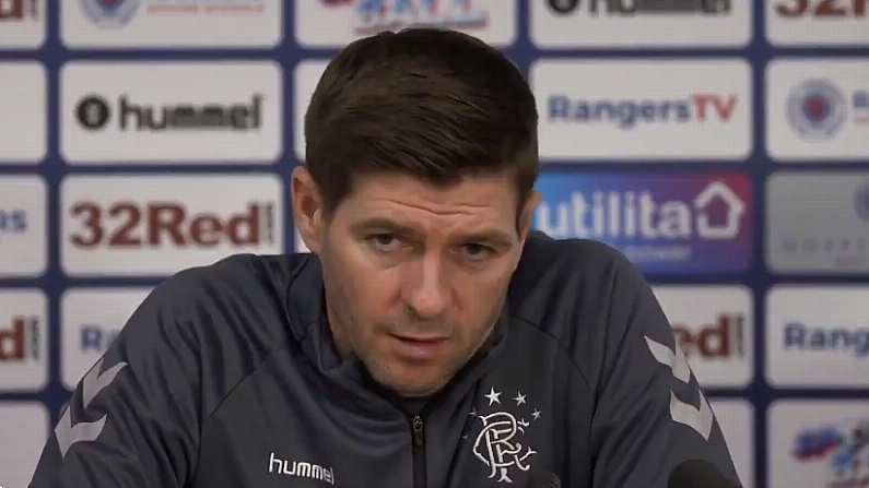 Watch: Steven Gerrard Interrupts Rossiter To Issue 'Warning' To His Own Players