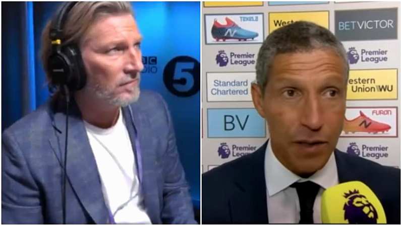 Listen: Robbie Savage Wasn't Having One Fan's Wish To Sack Chris Hughton