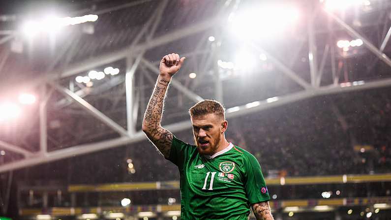 13 October 2018; James McClean of Republic of Ireland during the UEFA Nations League B group four match between Republic of Ireland and Denmark at the Aviva Stadium in Dublin. Photo by Stephen McCarthy/Sportsfile