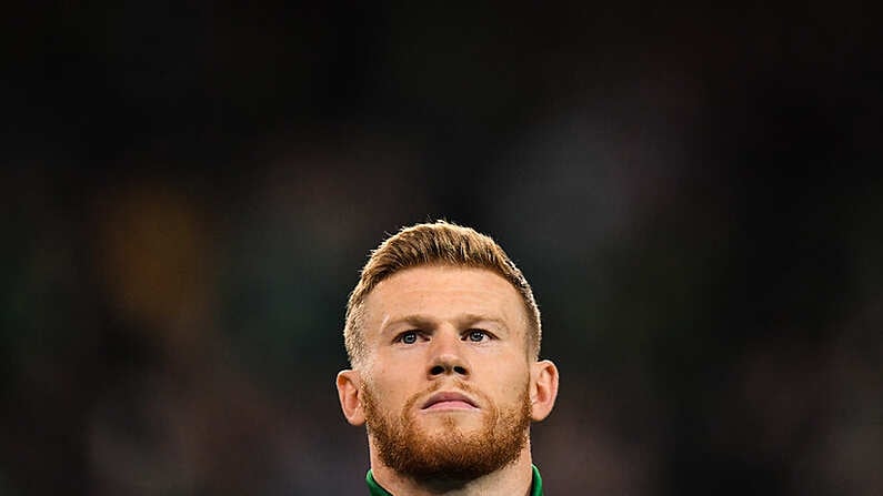 16 October 2018; James McClean of Republic of Ireland prior to the UEFA Nations League B group four match between Republic of Ireland and Wales at the Aviva Stadium in Dublin. Photo by Brendan Moran/Sportsfile