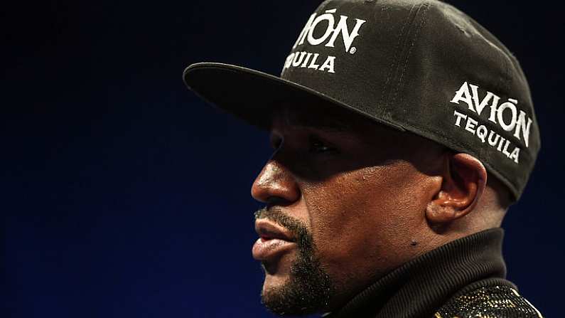 26 August 2017; Floyd Mayweather Jr during the post fight press conference following his super welterweight boxing match against Conor McGregor at T-Mobile Arena in Las Vegas, USA. Photo by Stephen McCarthy/Sportsfile