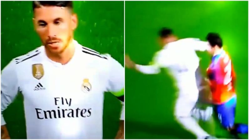 Watch: Sergio Ramos Shamelessly Splits Opponent's Nose With Nasty Elbow