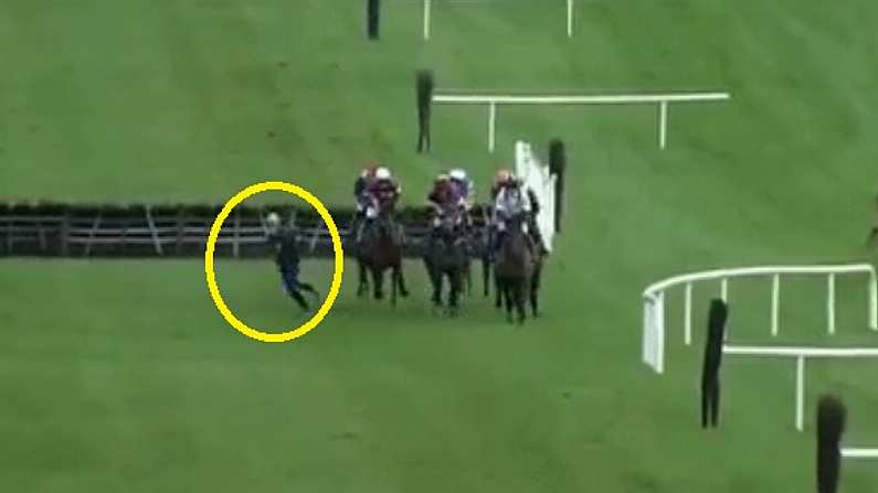 Watch: Jogger On Course Avoids Serious Injury During Navan Races