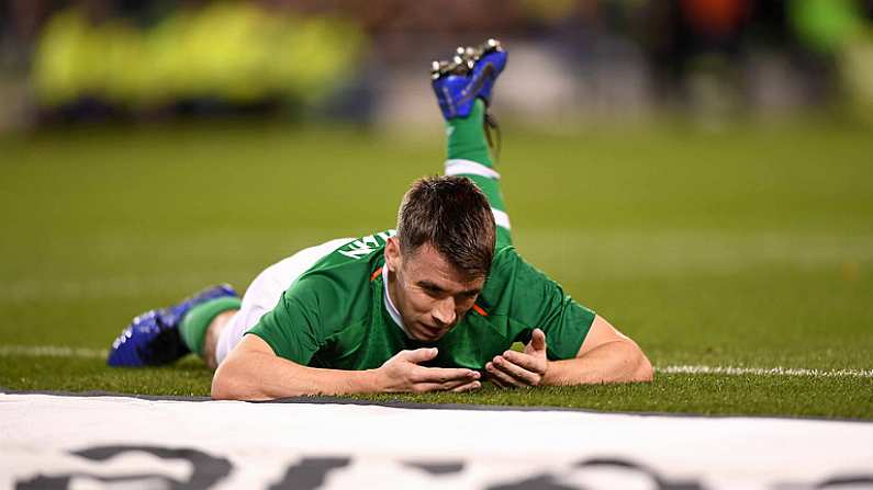 15 November 2018; Seamus Coleman of Republic of Ireland during the International Friendly match between Republic of Ireland and Northern Ireland at the Aviva Stadium in Dublin. Photo by Harry Murphy/Sportsfile