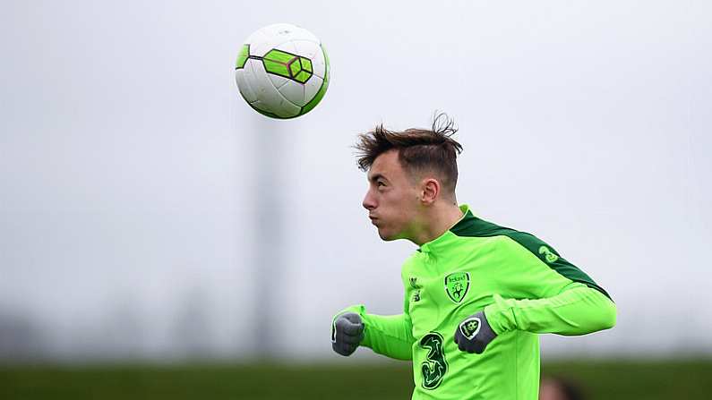 14 November 2018; Lee O'Connor during a Republic of Ireland training session at the FAI National Training Centre in Abbotstown, Dublin. Photo by Stephen McCarthy/Sportsfile