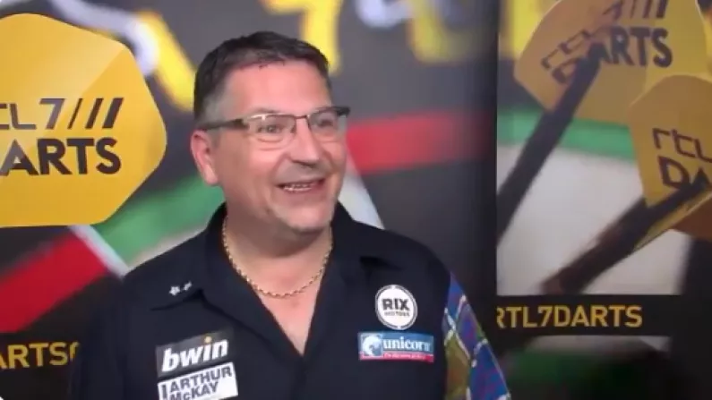 Watch: Gary Anderson Forced To Deny Farting On Stage During Big Win
