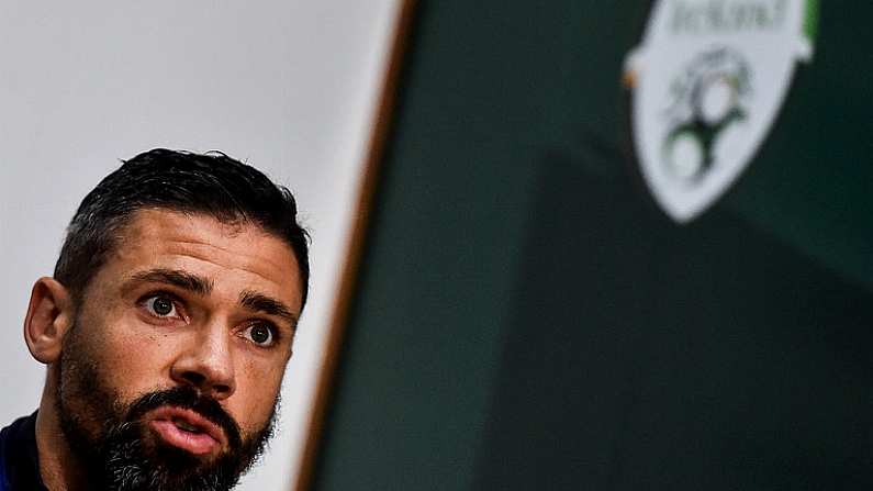 4 September 2017; Jonathan Walters of Republic of Ireland during a press conference at FAI NTC in Abbotstown, Dublin. Photo by David Maher/Sportsfile