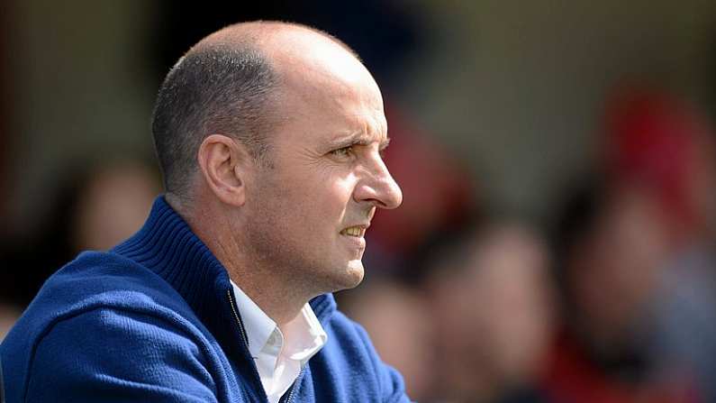 12 May 2012; Former Sligo Rovers manager Paul Cook watches the games from the stand. Airtricity League Premier Division, Sligo Rovers v Shamrock Rovers, The Showgrounds, Sligo. Picture credit: Barry Cregg / SPORTSFILE