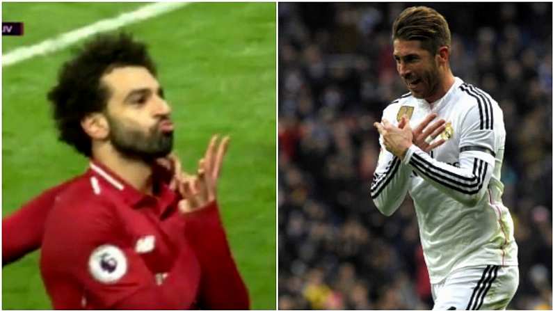 Mo Salah Celebration Has Fans Convinced He Is Slagging Sergio Ramos