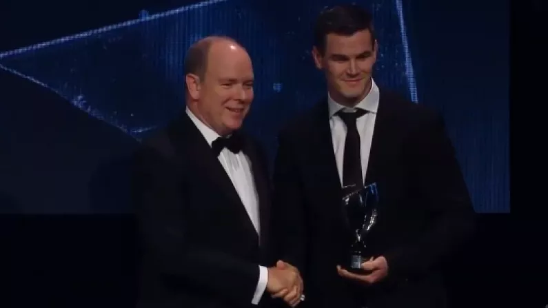 Watch: Ireland's Johnny Sexton Wins World Rugby Player Of The Year