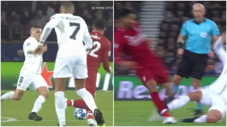 Watch: Liverpool Fans Seethe As Marco Verratti Somehow Escapes Red