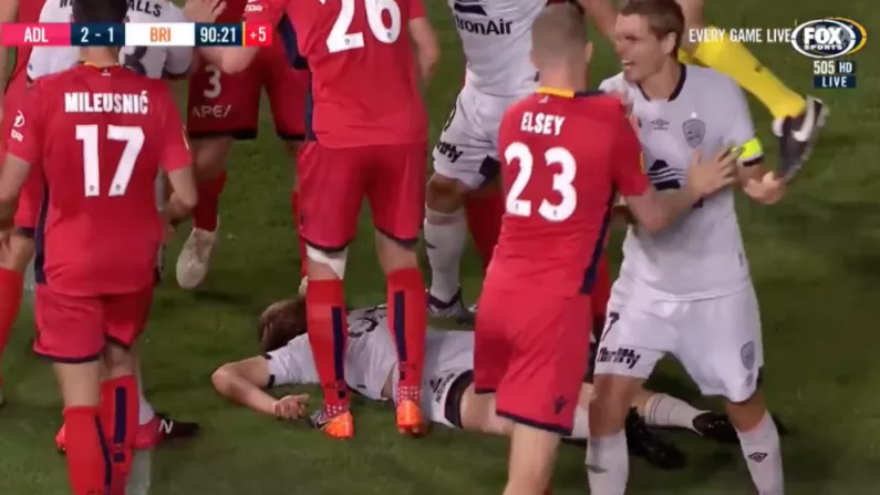 Watch: A-League Match Sees Unconscious Player Given Red Card
