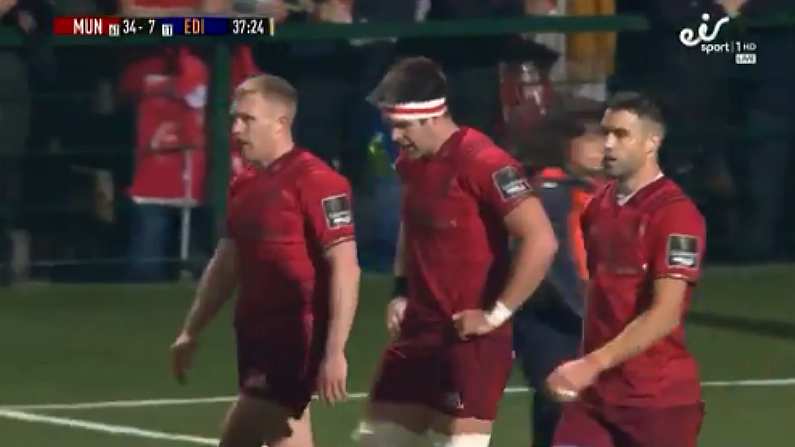 Watch: Keith Earls' Wonderful Hat-Trick Try Sums Up Rampant Munster Performance