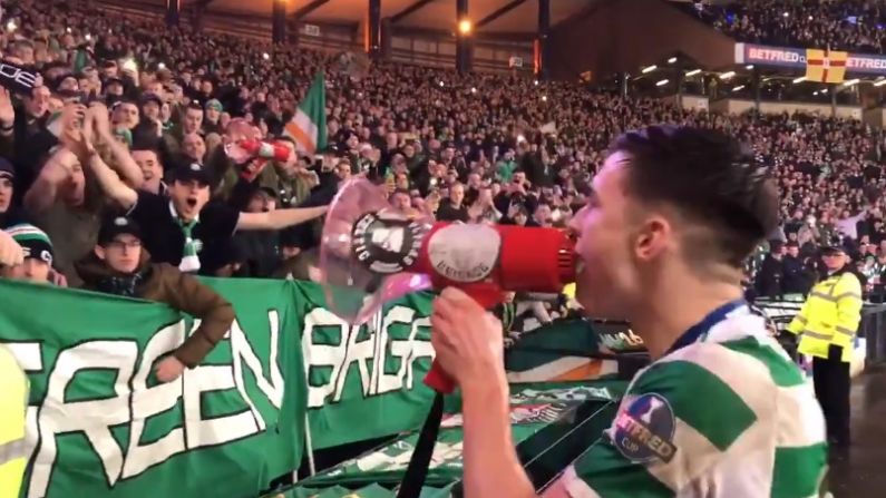 Watch: Kieran Tierney Leads Celtic Crowd In Maniac Celebrations After Cup Triumph