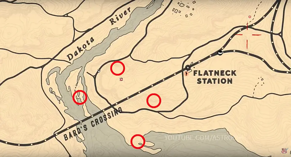 Online Treasure Map Locations, Gang Hideouts, and Gold Bars - Red