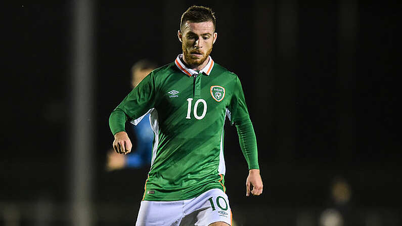 2 September 2016; Jack Byrne of Republic of Ireland during the UEFA U21 Championship Qualifier match between Republic of Ireland and Slovenia in RSC, Waterford. Photo by Matt Browne/Sportsfile