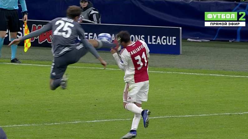 Watch: Thomas Muller Sees Red For Karate Kick On Ajax Player