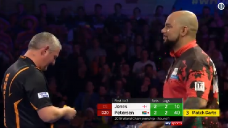 Watch: Remarkable Tension At The Darts As Players Take Turn To Bottle Finish