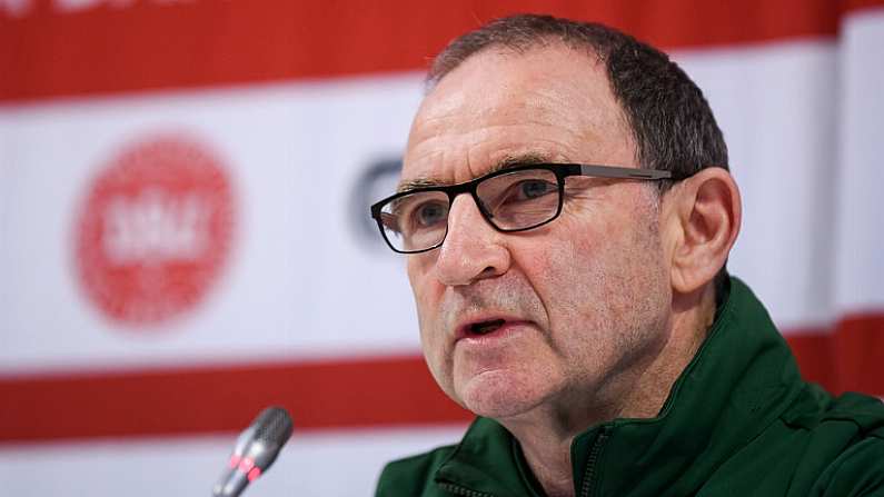 18 November 2018; Republic of Ireland manager Martin O'Neill during a Press Conference at Ceres Park in Aarhus, Denmark. Photo by Stephen McCarthy/Sportsfile