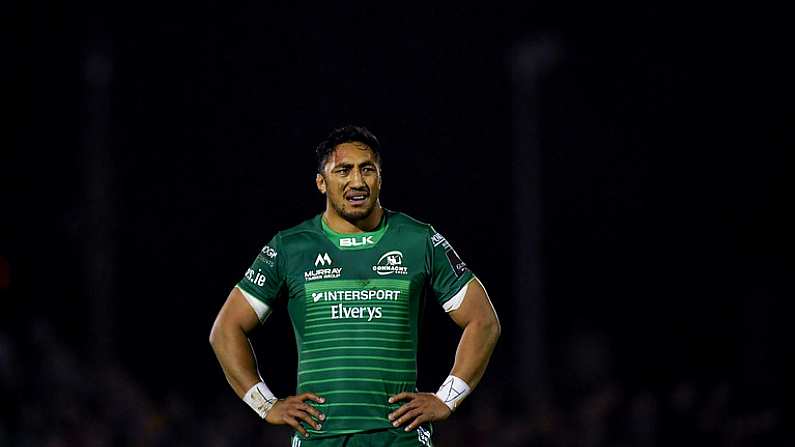 28 December 2018; Bundee Aki of Connacht during the Guinness PRO14 Round 12 match between Connacht and Ulster at the Sportsground in Galway. Photo by Piaras O Midheach/Sportsfile