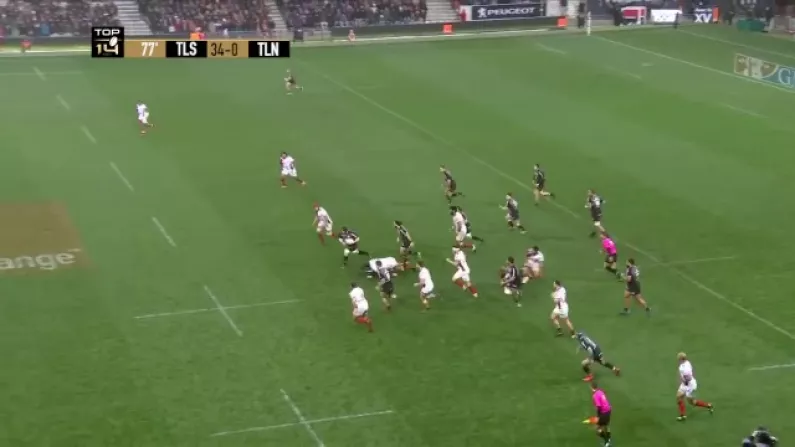 Watch: Toulouse Score Glorious End-To-End Try Against Toulon