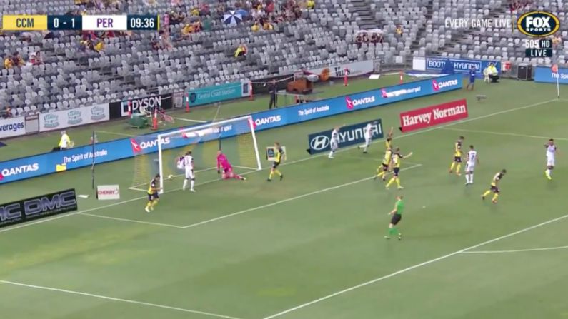 Watch: Footballer Falls Into Net And Breaks The Goalposts In A-League Match