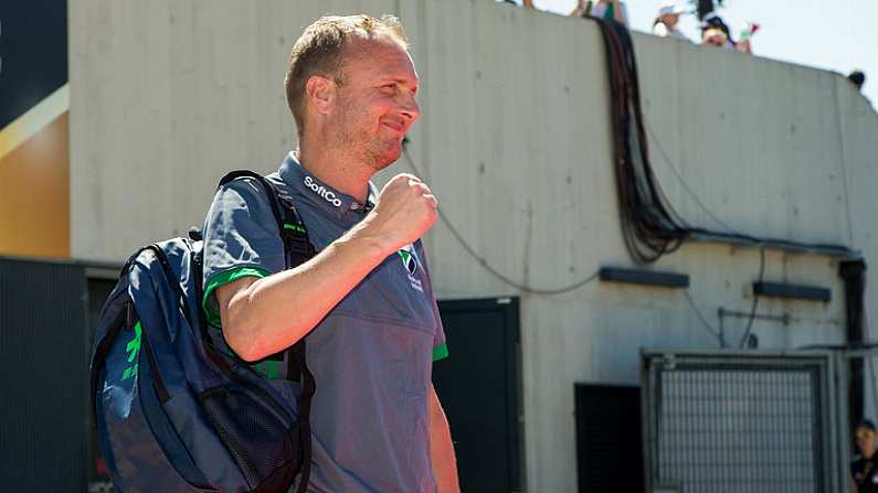 5 August 2018; Head Coach of Ireland Graham Shaw prepares to greet his team as they arrive before the Women's Hockey World Cup Final match between Ireland and Netherlands at the Lee Valley Hockey Centre in QE Olympic Park, London, England. Photo by Craig Mercer/Sportsfile