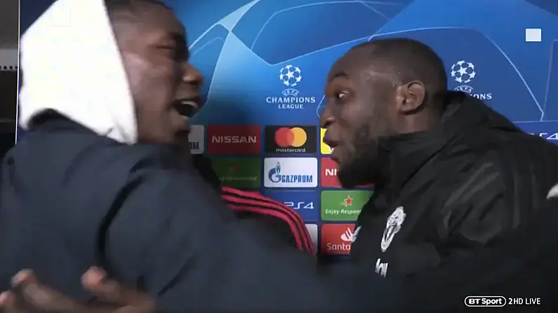 Watch: Paul Pogba Gatecrashes United Players' Post Match Interview