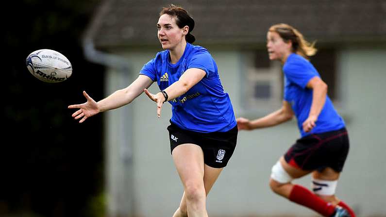 27 August 2018; Elaine Anthony during Leinster Rugby Womens squad training at the Kings Hospital in Lucan, Dublin. Photo by Harry Murphy/Sportsfile