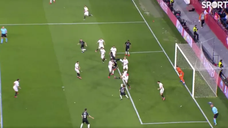 Watch: Slavia Player Scores A Corker Despite Trying To Avoid The Ball