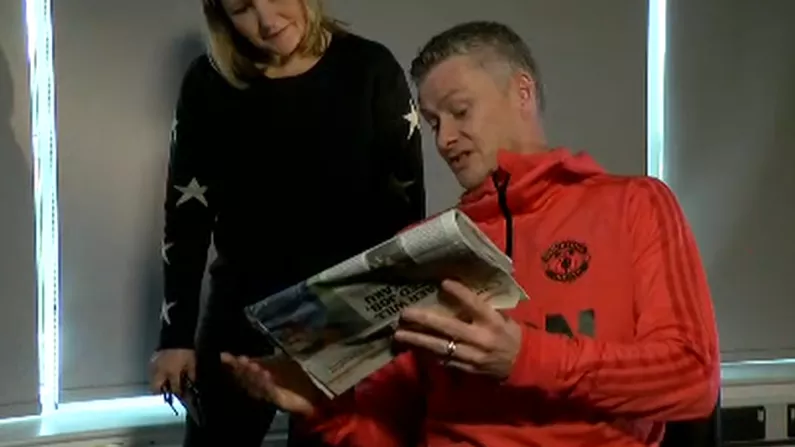 Man United Boss Solskjaer Rages At Gambling Company After Newspaper Ad