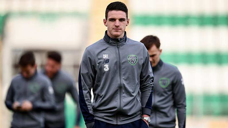 27 March 2018; Declan Rice of Republic of Ireland prior to the UEFA U21 Championship Qualifier match between the Republic of Ireland and Azerbaijan at Tallaght Stadium in Dublin. Photo by Stephen McCarthy/Sportsfile